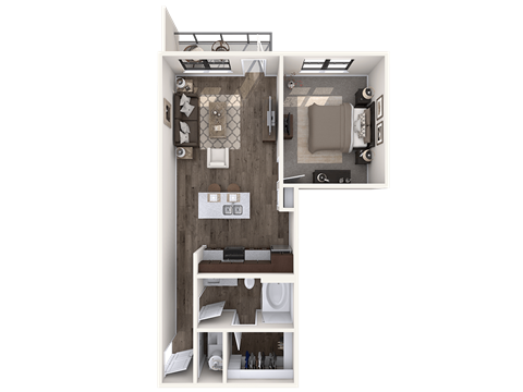 The Wall Street Lofts in Midland, Texas A2 Floor Plan